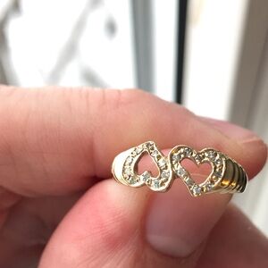10k gold and Diamond heart ring, size 5.5